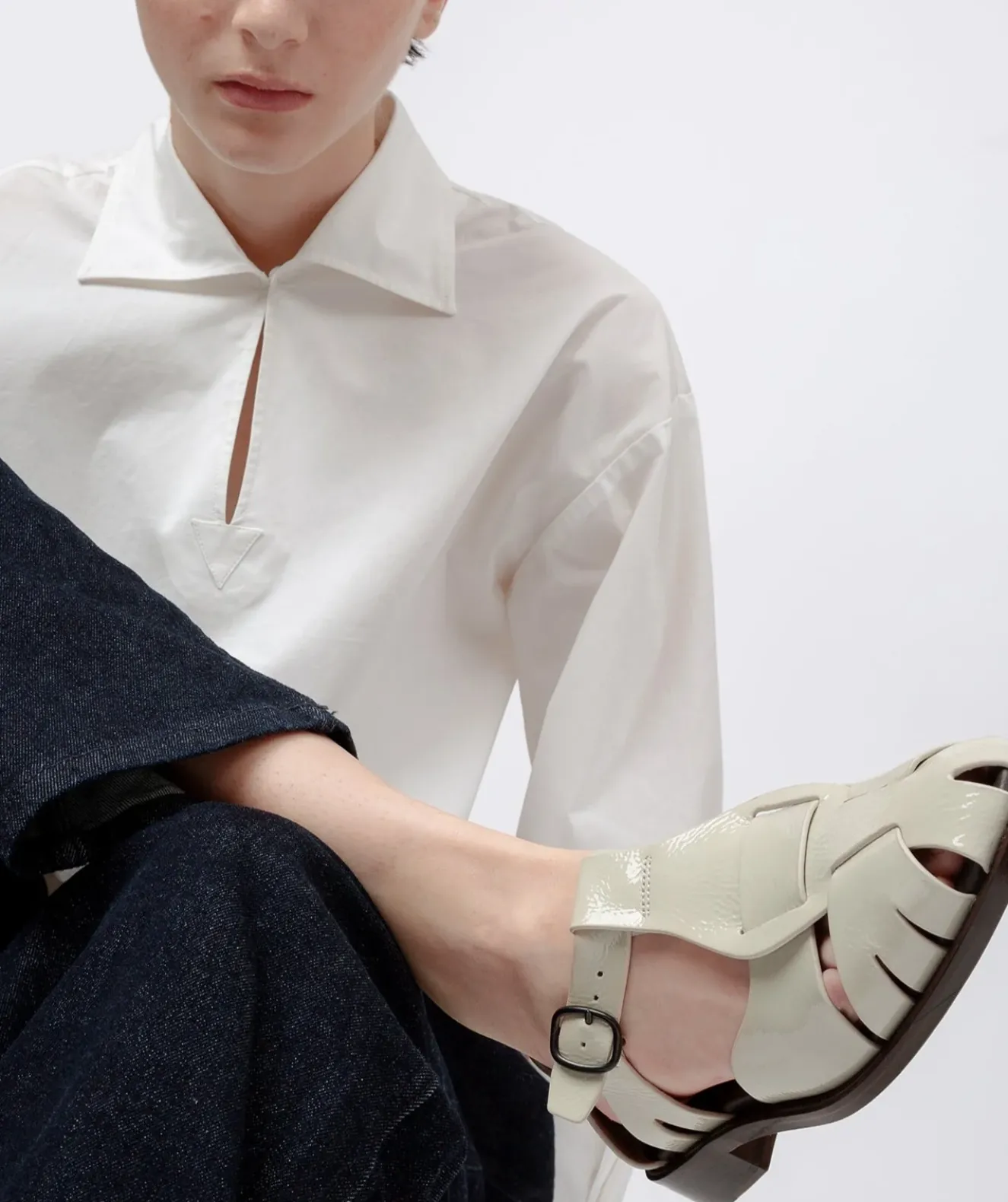 Pesca Crinkled Glossy>Hereu Studio Fashion